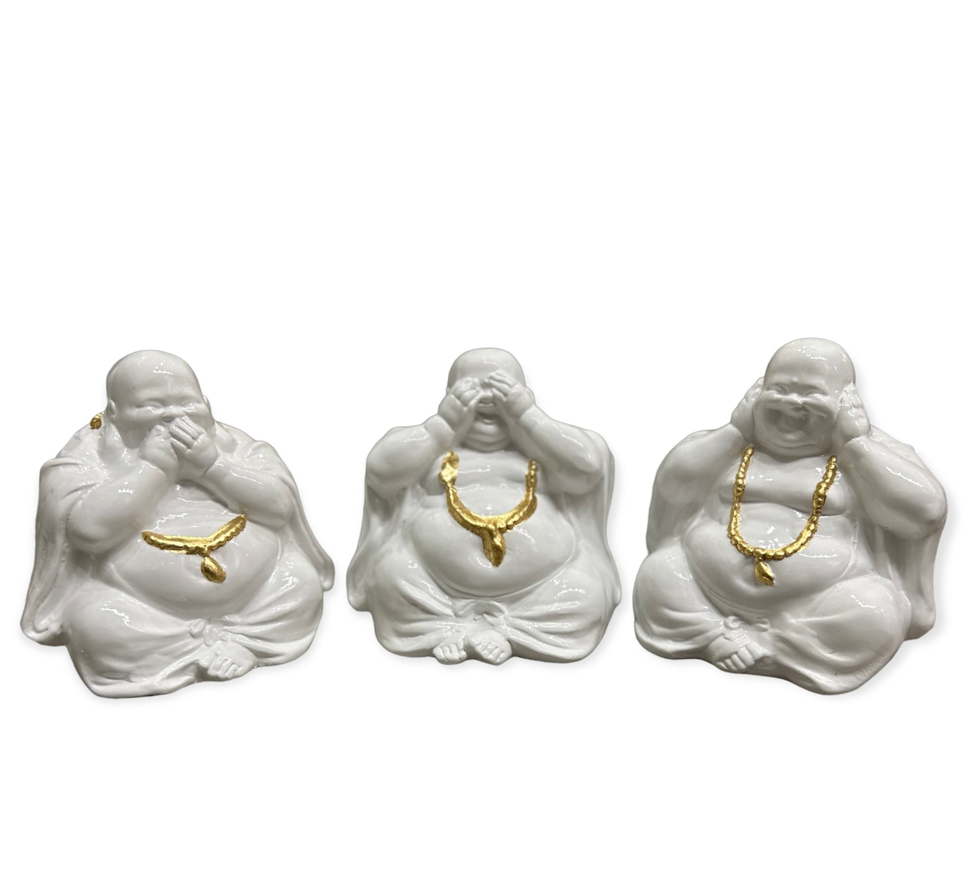 Set di 3 Buddha Cinesi - Non Vedo Non Sento Non Parlo