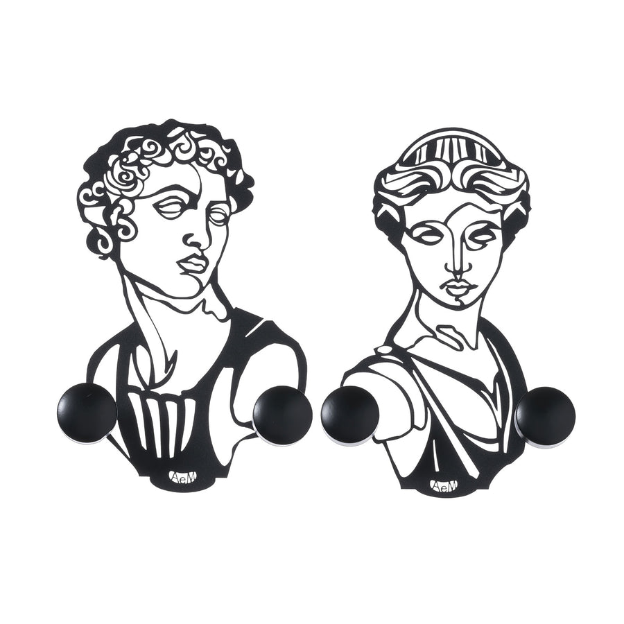 Set ganci da parete in stile classico Afrodite e Ares