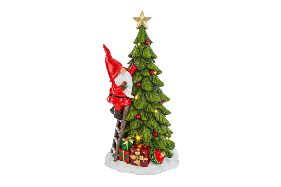 ALBERO GNOMO NATALE RESINA 17×15,5xh.32,5CM