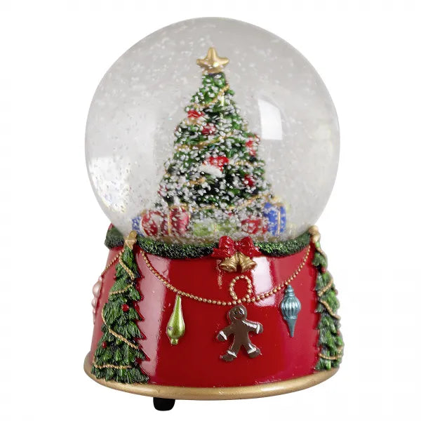 Snowball music box with 14 cm tree 