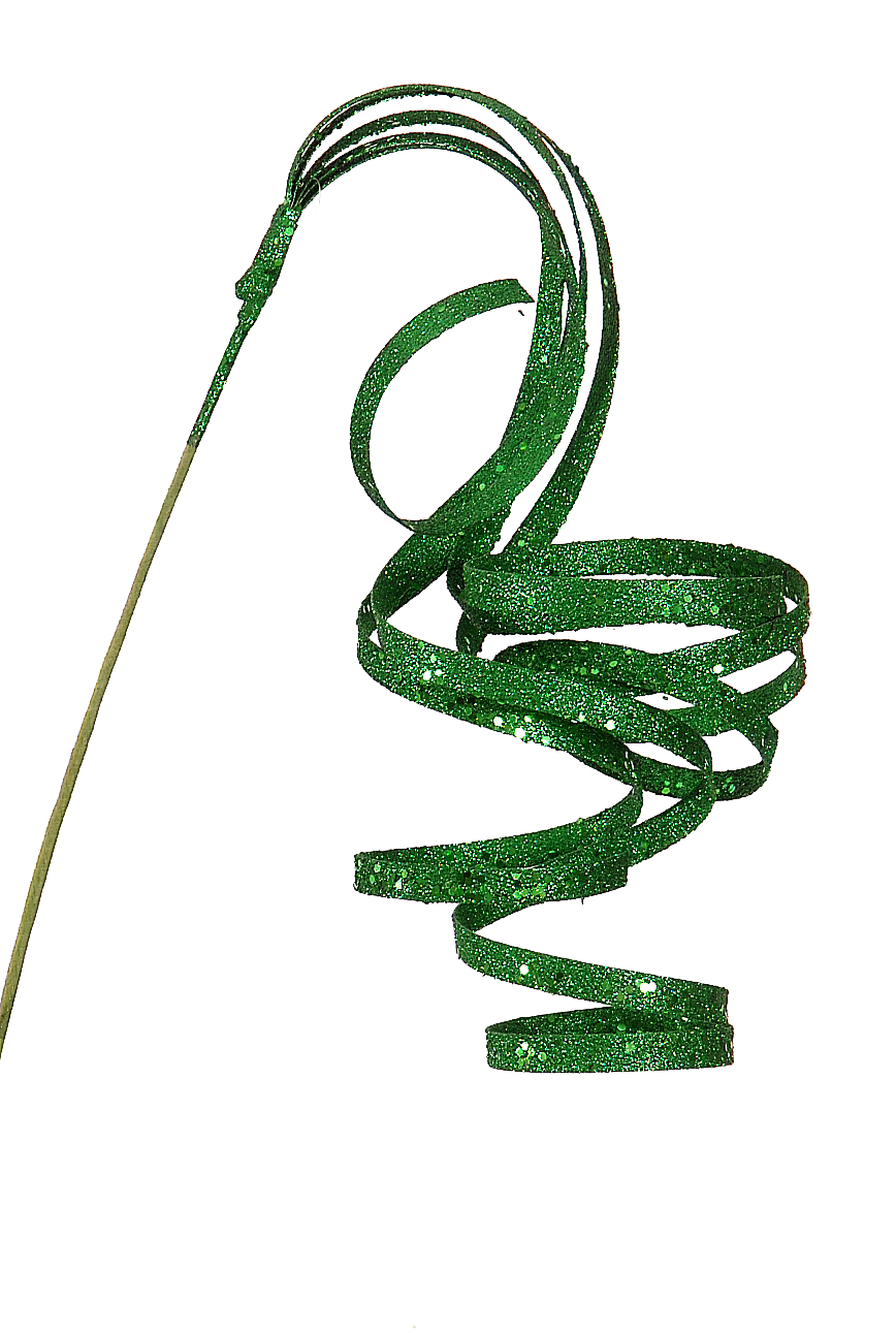 GREEN GLITTER BRANCH