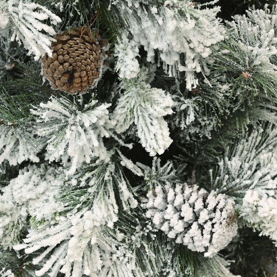 "FROSTED PINE" TREE WITH NATURAL PINE CONES 240CM