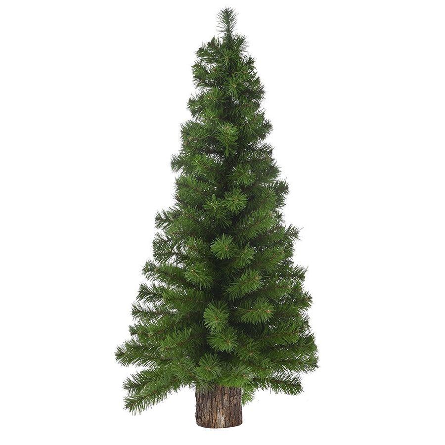 GREEN CHRISTMAS TREE 90CM WITH WOODEN BASE 