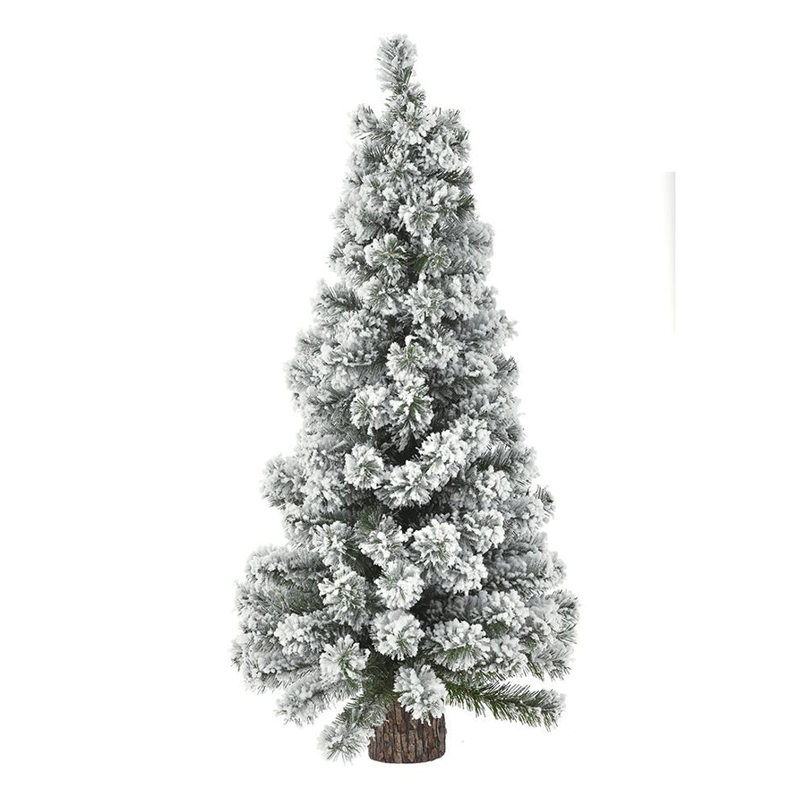 CHRISTMAS TREE WITH SNOW 90CM WITH WOODEN BASE 