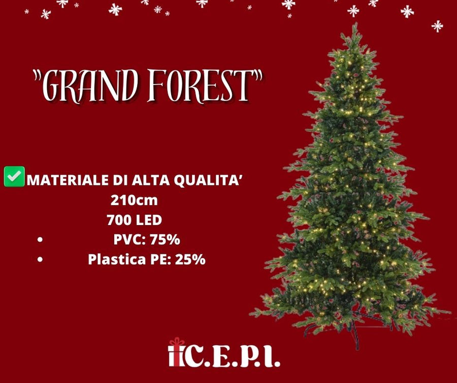 "GRAND FOREST" TREE WITH BUILT-IN LEDS 210CM