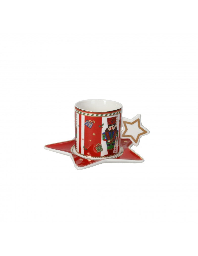 COFFEE CUP THE NUTCRACKER SET 2 PIECES NEW BONE CHINA