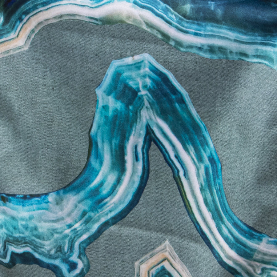 Velvet table runner 180x30cm Mineral