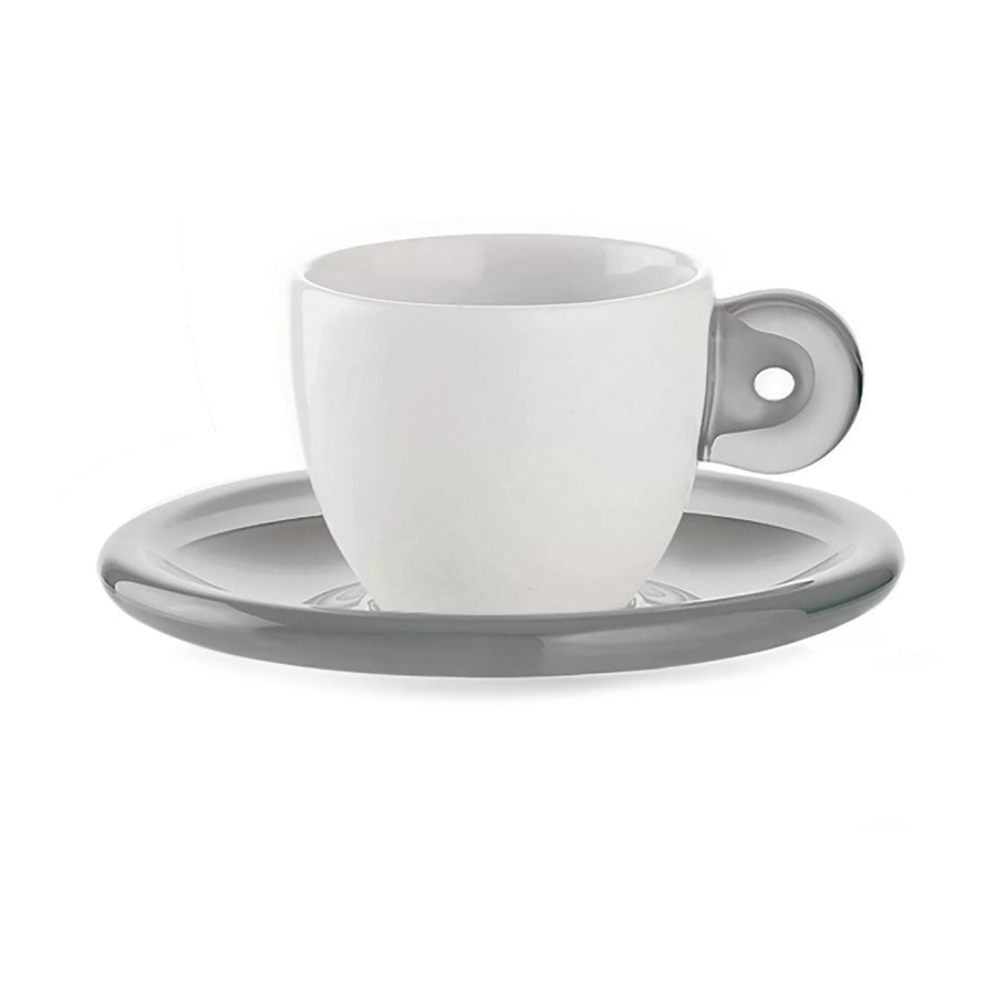 SET OF 6 COFFEE CUPS WITH 'DROPS' SAUCER