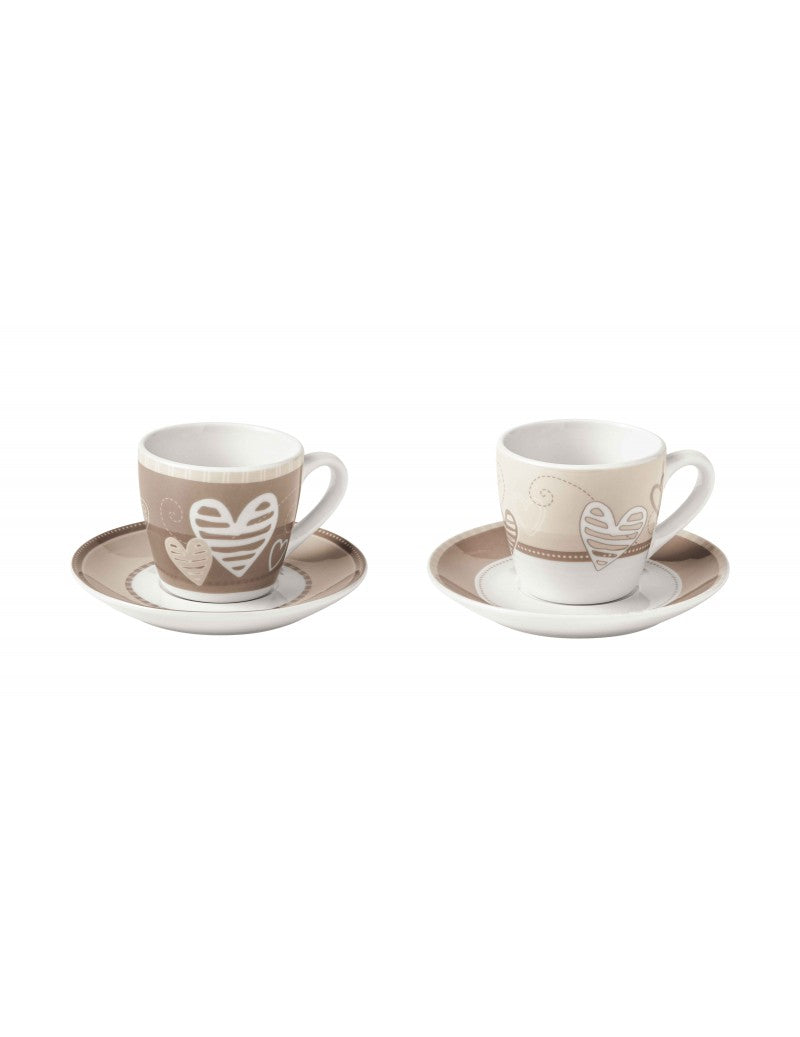 BATTIBATTORE COFFEE CUP SET OF 2 PORCELAIN 