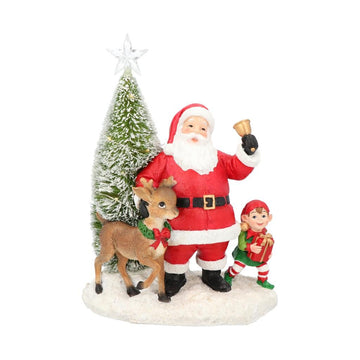 FATHER WITH REINDEER AND ELF