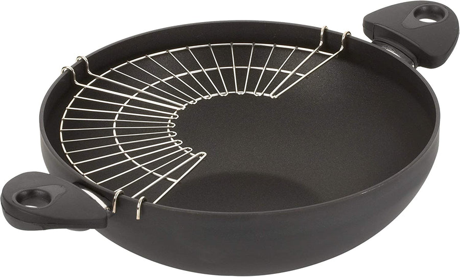 Gli Speciali Wok, Aluminium, Black, 28 cm 