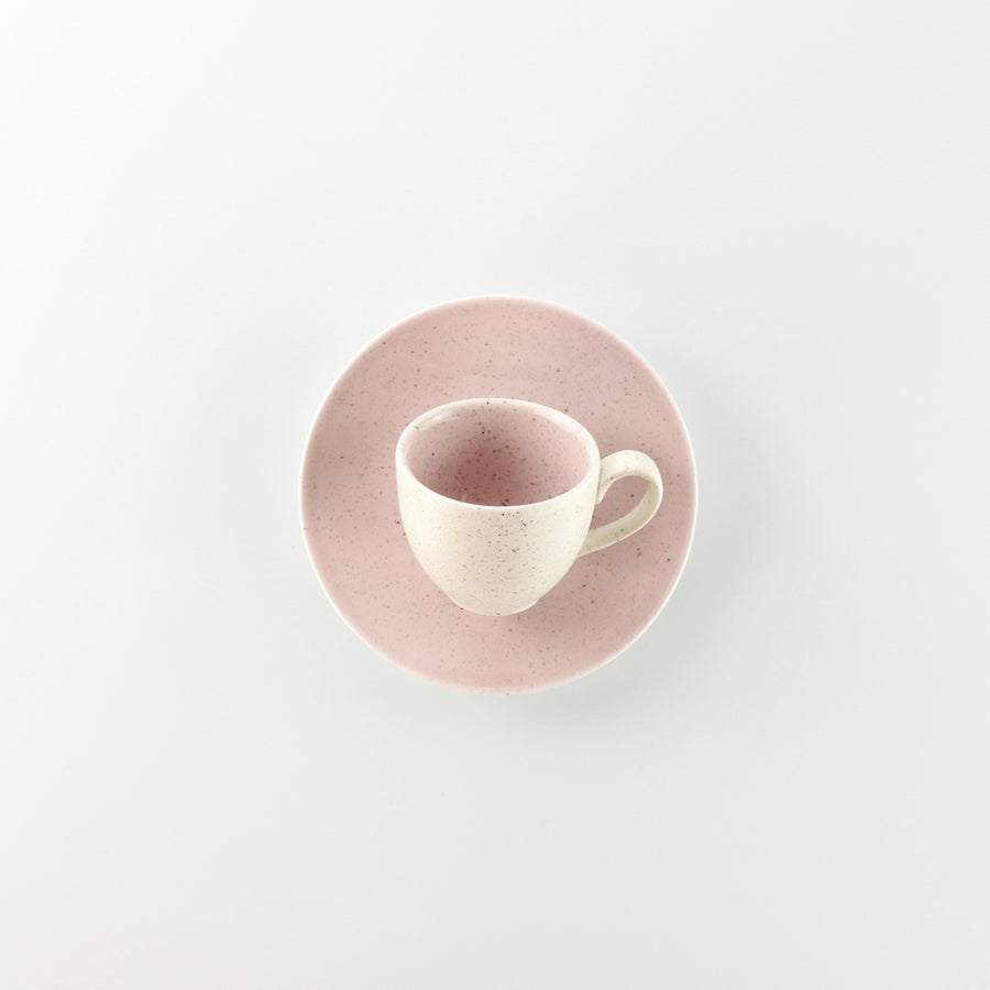 Taza de café c/p Rosa Natural 6uds 