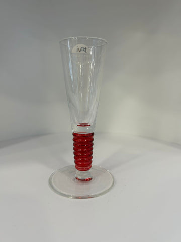 RED LIQUEUR GLASSES 6PCS